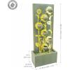 Sunnydaze Sunflower Fields Outdoor Water Fountain – 48.5-Inch – Galvanized Steel – Includes Warm White LED Lights