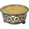Sunnydaze All Star 25.25″ Diameter x 14.25″ H Galvanized Iron Bowl Outdoor Water Fountain with LED Lights – Electric Submersible Pump Included