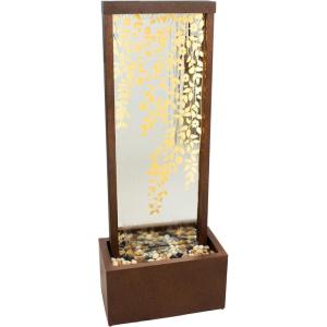 Sunnydaze Wisteria Vines Outdoor Water Fountain with Lights – 47.25-Inch – Zinc Metal – Includes Warm White LED Lights