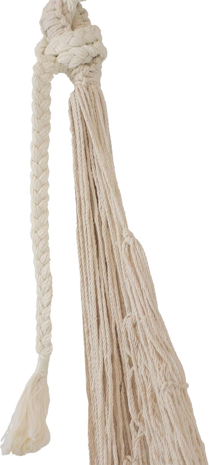 image:imageSunnydaze Mayan Hanging Hammock Chair Extra Large Woven Rope Outdoor Hammock 330Pound Capacity Natural50 in