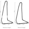 Sunnydaze Adjustable Hammock Chair Stand Only – 79-Inch to 93-Inch Tall Hanging Chair Stand – Heavy-Duty 330-Pound Weight Capacity