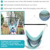 Sunnydaze Caribbean XL Hanging Outdoor Hammock Chair – Soft-Spun Polyester Rope – 300-Pound Capacity – Lagoon Stripes Blue