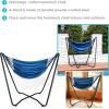 Sunnydaze Hanging Hammock Chair with Space-Saving Stand for Indoor or Outdoor Use – 330-Pound Capacity – Sunset(Beach Oasis)