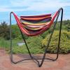 Sunnydaze Hanging Hammock Chair with Space-Saving Stand for Indoor or Outdoor Use – 330-Pound Capacity – Sunset(Sunset)