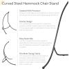 Sunnydaze Outdoor Hammock Chair Stand – Steel Hanging Chair Stand with Curved Legs – Black – 84″ H
