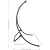 Sunnydaze Outdoor Hammock Chair Stand – Steel Hanging Chair Stand with Curved Legs – Black – 84″ H