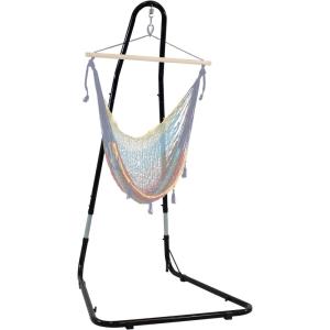 Sunnydaze Adjustable Hammock Chair Stand Only – 79-Inch to 93-Inch Tall Hanging Chair Stand – Heavy-Duty 330-Pound Weight Capacity