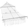 Sunnydaze Deluxe Handwoven American Style Cotton Hammock -770-Pound Weight Capacity – Blue(Blue)