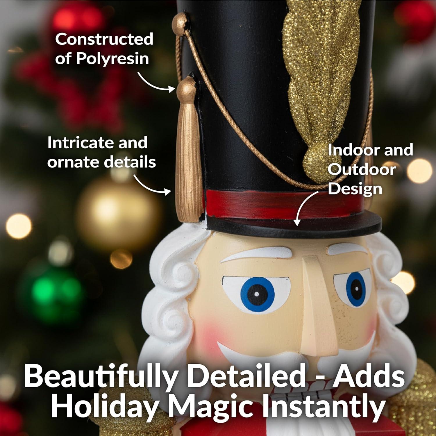 image:imageSunnydaze 3ft Matthias The Prince Nutcracker Christmas Decoration Polyresin Indoor or Outdoor Nutcracker Statue1