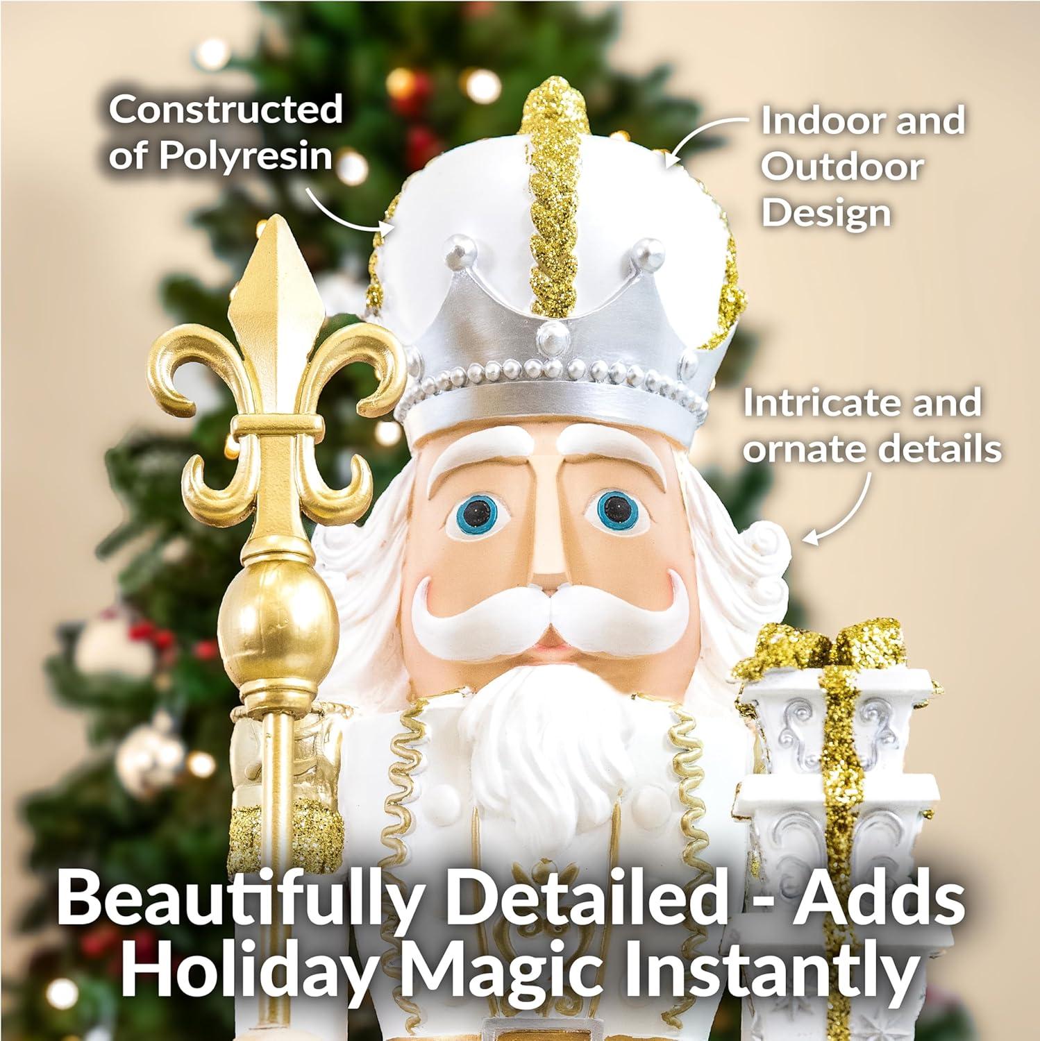 image:imageSunnydaze 3ft Matthias The Prince Nutcracker Christmas Decoration Polyresin Indoor or Outdoor Nutcracker Statue1