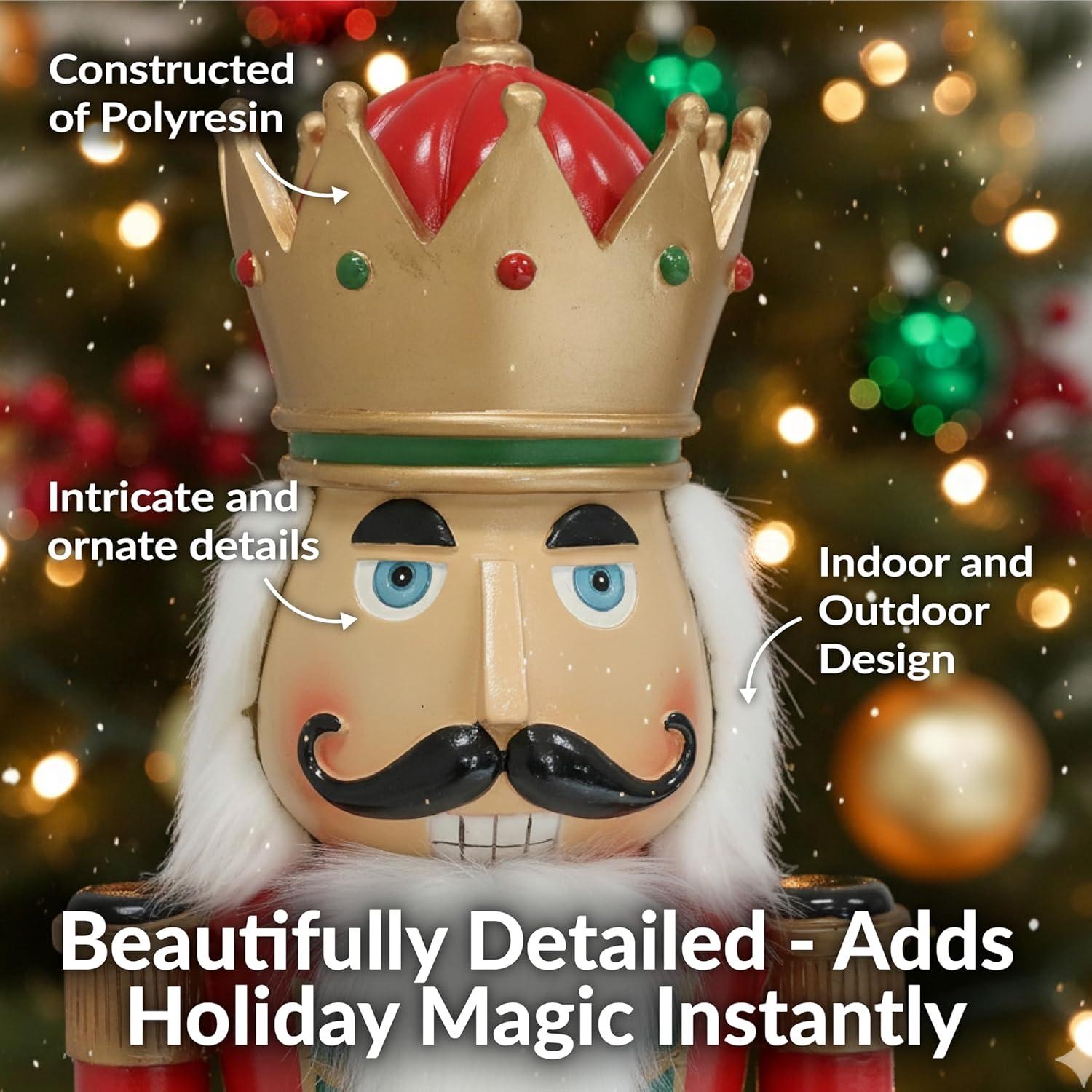 image:imageSunnydaze 3ft Matthias The Prince Nutcracker Christmas Decoration Polyresin Indoor or Outdoor Nutcracker Statue1