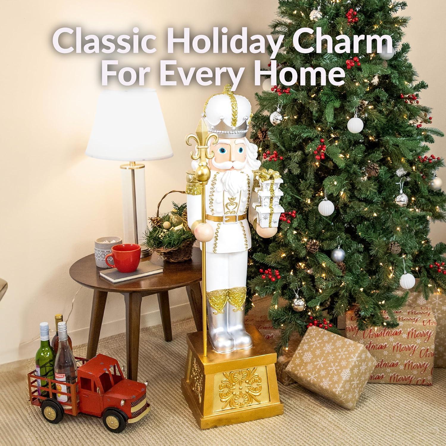 image:imageSunnydaze 3ft Matthias The Prince Nutcracker Christmas Decoration Polyresin Indoor or Outdoor Nutcracker Statue1