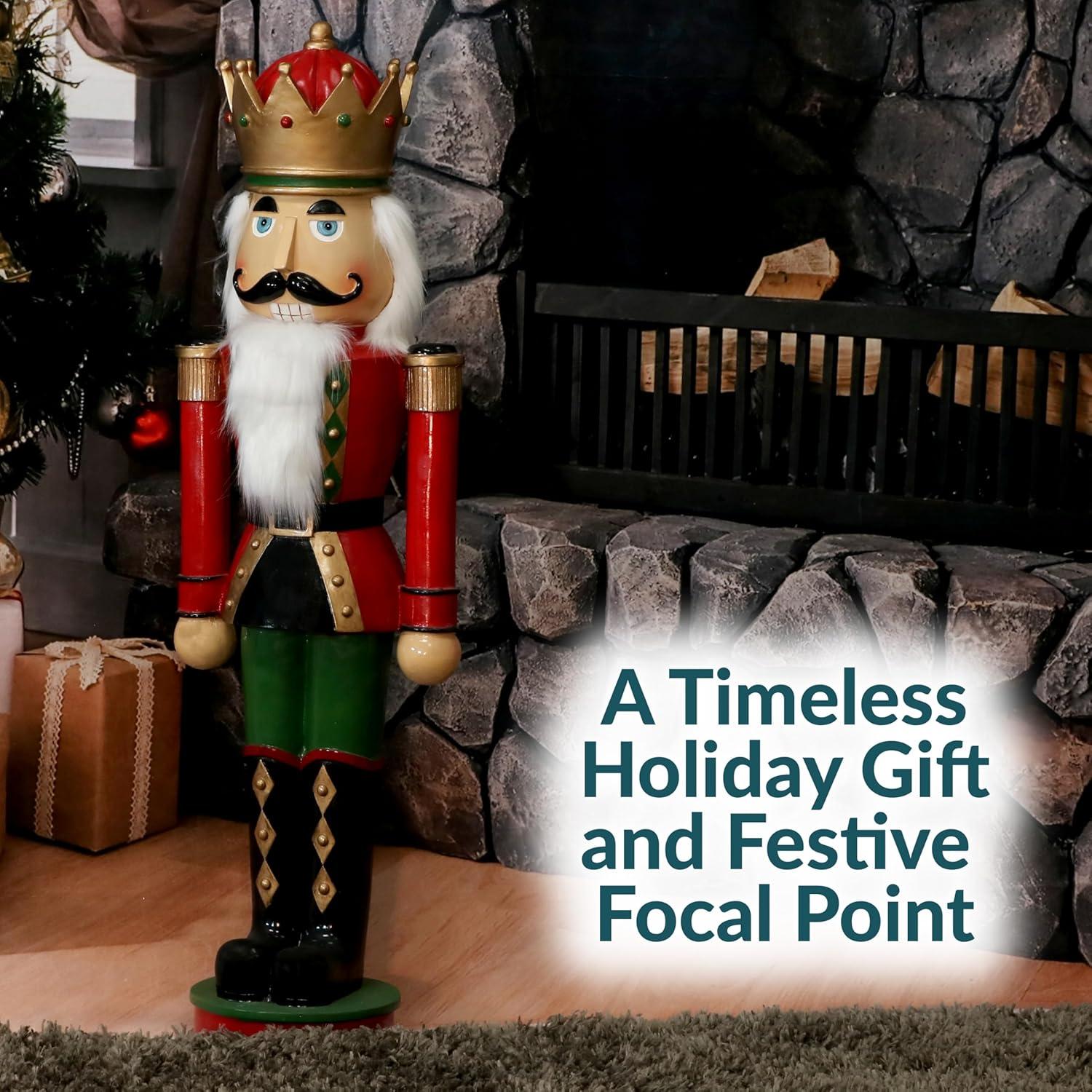 image:imageSunnydaze 3ft Matthias The Prince Nutcracker Christmas Decoration Polyresin Indoor or Outdoor Nutcracker Statue1