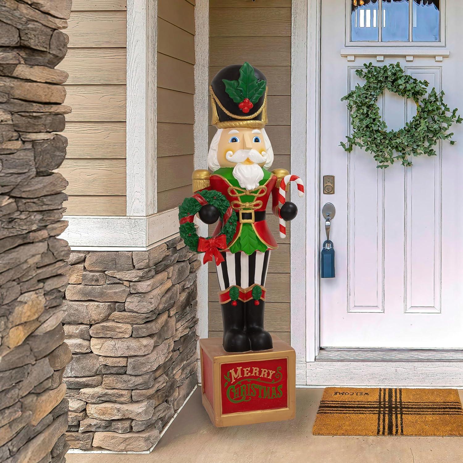 image:imageSunnydaze 3ft Matthias The Prince Nutcracker Christmas Decoration Polyresin Indoor or Outdoor Nutcracker Statue1