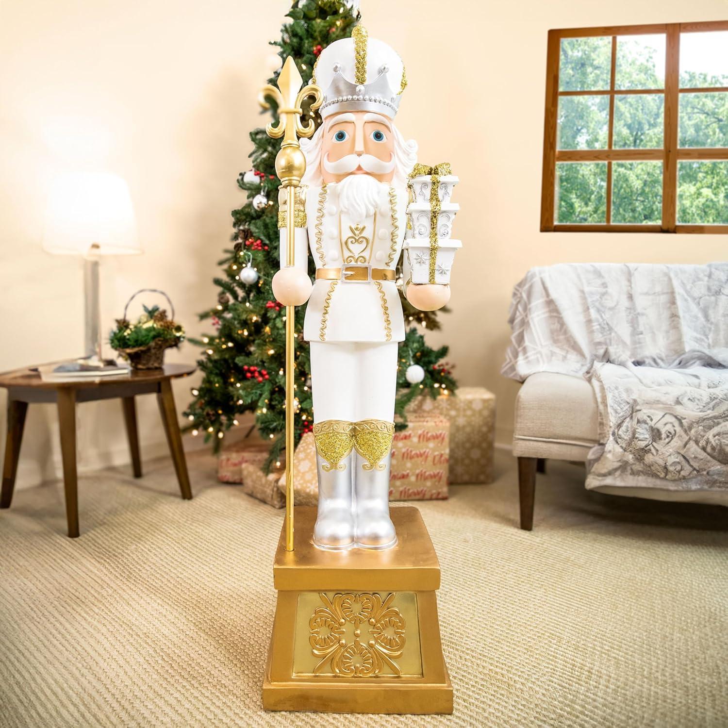 image:imageSunnydaze 3ft Matthias The Prince Nutcracker Christmas Decoration Polyresin Indoor or Outdoor Nutcracker Statue1
