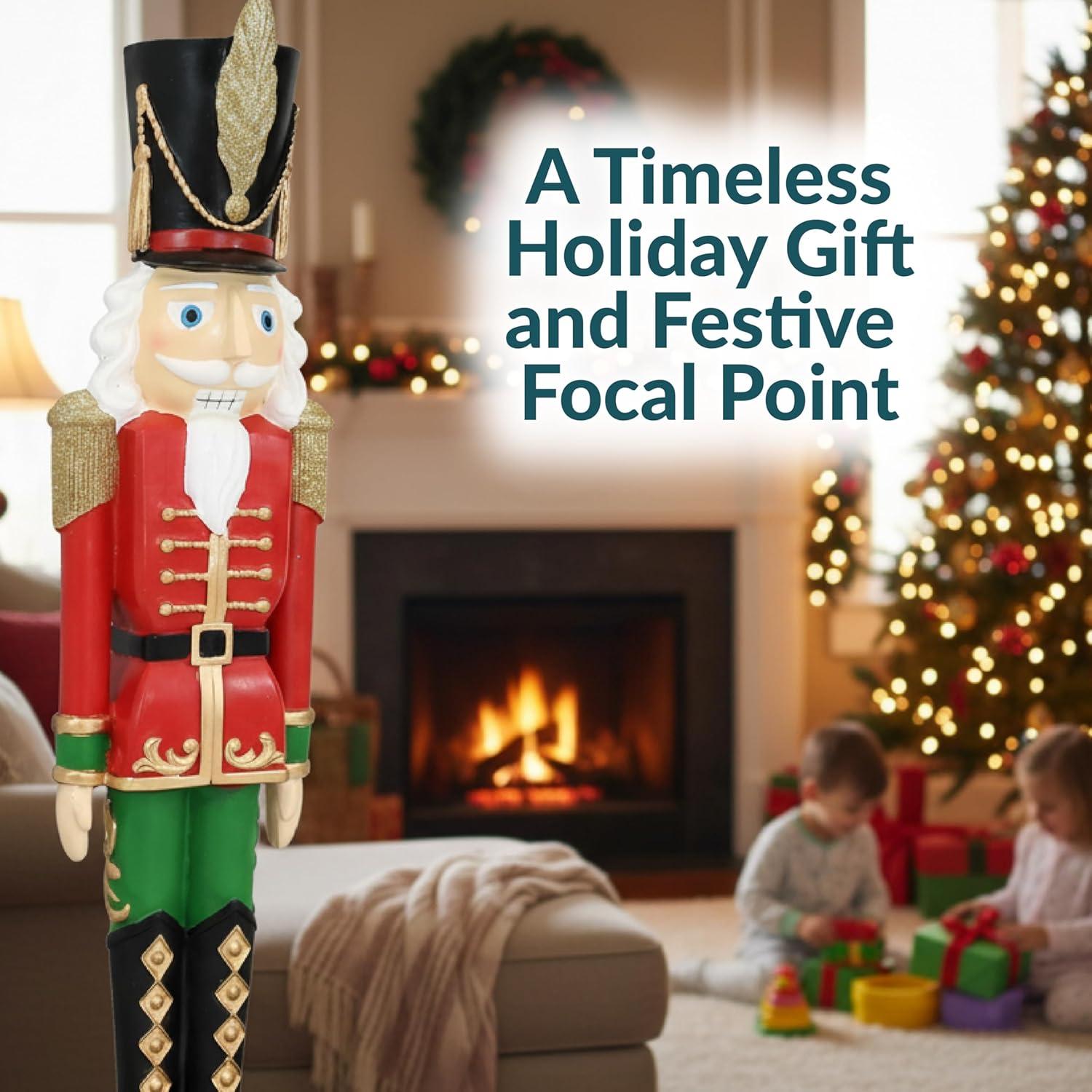 image:imageSunnydaze 3ft Matthias The Prince Nutcracker Christmas Decoration Polyresin Indoor or Outdoor Nutcracker Statue1