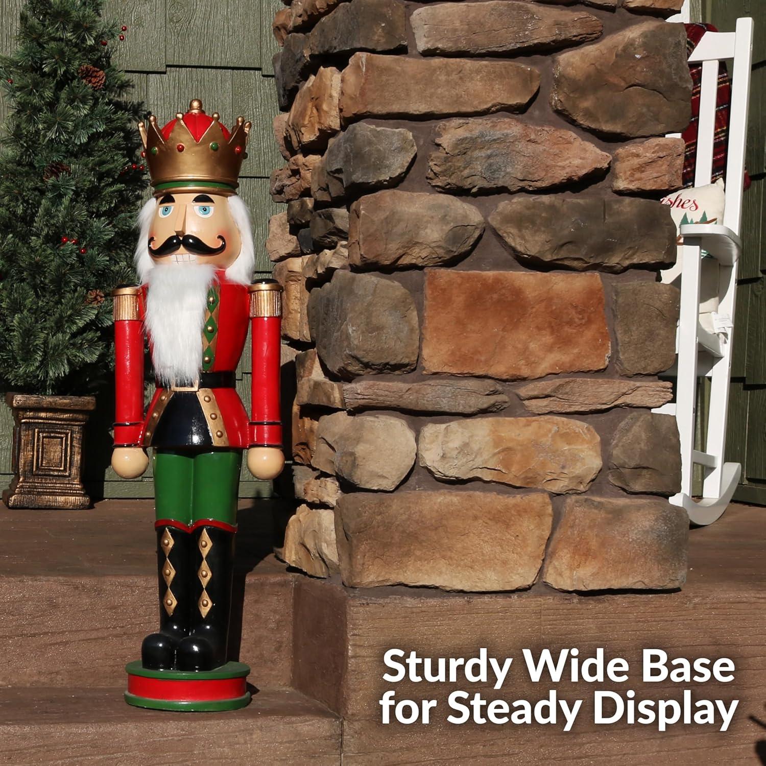 image:imageSunnydaze 3ft Matthias The Prince Nutcracker Christmas Decoration Polyresin Indoor or Outdoor Nutcracker Statue1
