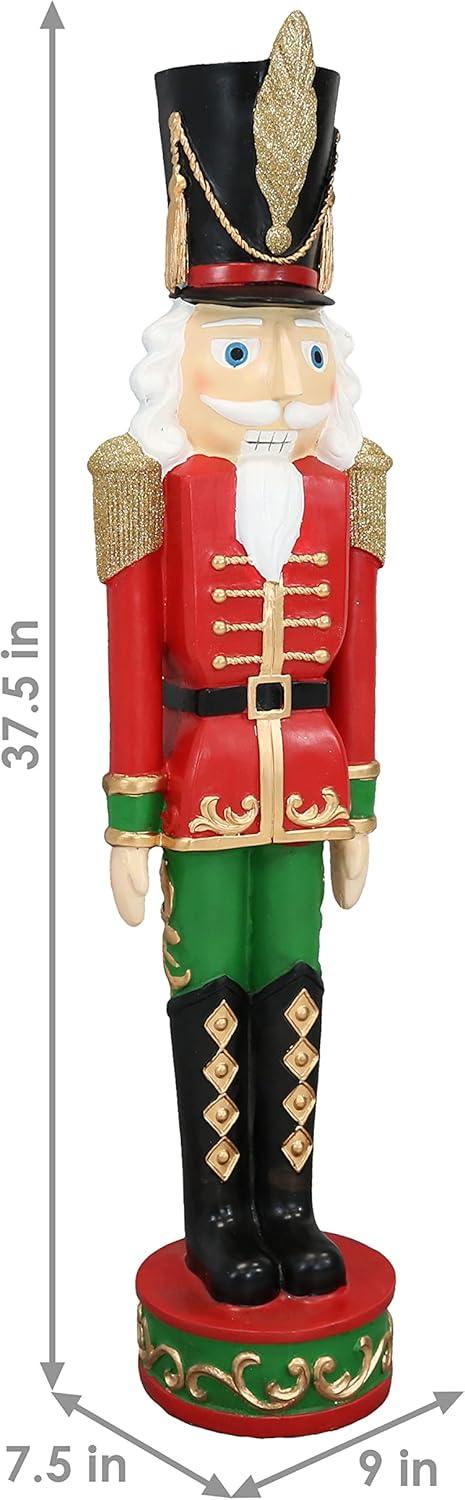 image:imageSunnydaze 3ft Matthias The Prince Nutcracker Christmas Decoration Polyresin Indoor or Outdoor Nutcracker Statue1