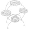 Sunnydaze 4-Tier Ferris Wheel Metal Plant Stand – Indoor or Outdoor Flower Pot Holder – 28″ H