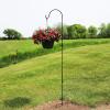 Sunnydaze 82-Inch Outdoor Heavy-Duty Shepherd Hook – Black – Set of 2(82 in)