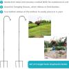Sunnydaze 82-Inch Outdoor Heavy-Duty Shepherd Hook – Black – Set of 2(82 in)
