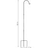 Sunnydaze 82-Inch Outdoor Heavy-Duty Shepherd Hook – Black – Set of 2(82 in)