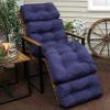 Sunnydaze 75-Inch 300 D Olefin Tufted Outdoor Chaise Lounge Chair Cushion with Polyester Fill – Blue(Blue)