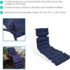Sunnydaze 75-Inch 300 D Olefin Tufted Outdoor Chaise Lounge Chair Cushion with Polyester Fill – Blue(Blue)