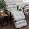 Sunnydaze 75-Inch 300 D Olefin Tufted Outdoor Chaise Lounge Chair Cushion with Polyester Fill – Blue(Gray)
