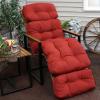 Sunnydaze 75-Inch 300 D Olefin Tufted Outdoor Chaise Lounge Chair Cushion with Polyester Fill – Blue(Red)