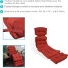 Sunnydaze 75-Inch 300 D Olefin Tufted Outdoor Chaise Lounge Chair Cushion with Polyester Fill – Blue(Red)