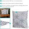 Sunnydaze Indoor and Outdoor Decorative Throw Pillow Covers – Covers ONLY – Set of 2 Square Pillow Covers – Zipper Closures – Weather-Resistant Polyester – Chevron Bliss – 17 x 17 Inches(Gray Geometric)