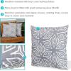 Sunnydaze Indoor and Outdoor Decorative Throw Pillows Set of 2 with Zipper Closures and Inserts – 17-Inch Square Patio Furniture Accents – Weather-Resistant Polyester – Chevron Bliss(Gray Geometric)