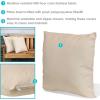 Sunnydaze Indoor and Outdoor Decorative Throw Pillows Set of 2 with Zipper Closures and Inserts – 17-Inch Square Patio Furniture Accents – Weather-Resistant Polyester – Chevron Bliss(Beige)