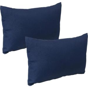 Sunnydaze Indoor and Outdoor Decorative Throw Pillow Covers – Covers ONLY – Set of 2 Square Pillow Covers – Zipper Closures – Weather-Resistant Polyester – Chevron Bliss – 17 x 17 Inches(Navy)