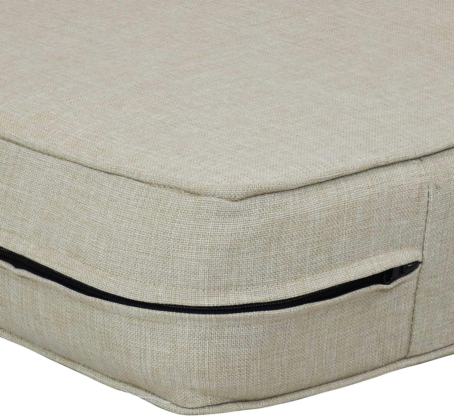image:imageSunnydaze 2Piece IndoorOutdoor Back and Seat Cushion Set for Deep Seating Patio Chair GrayBeige
