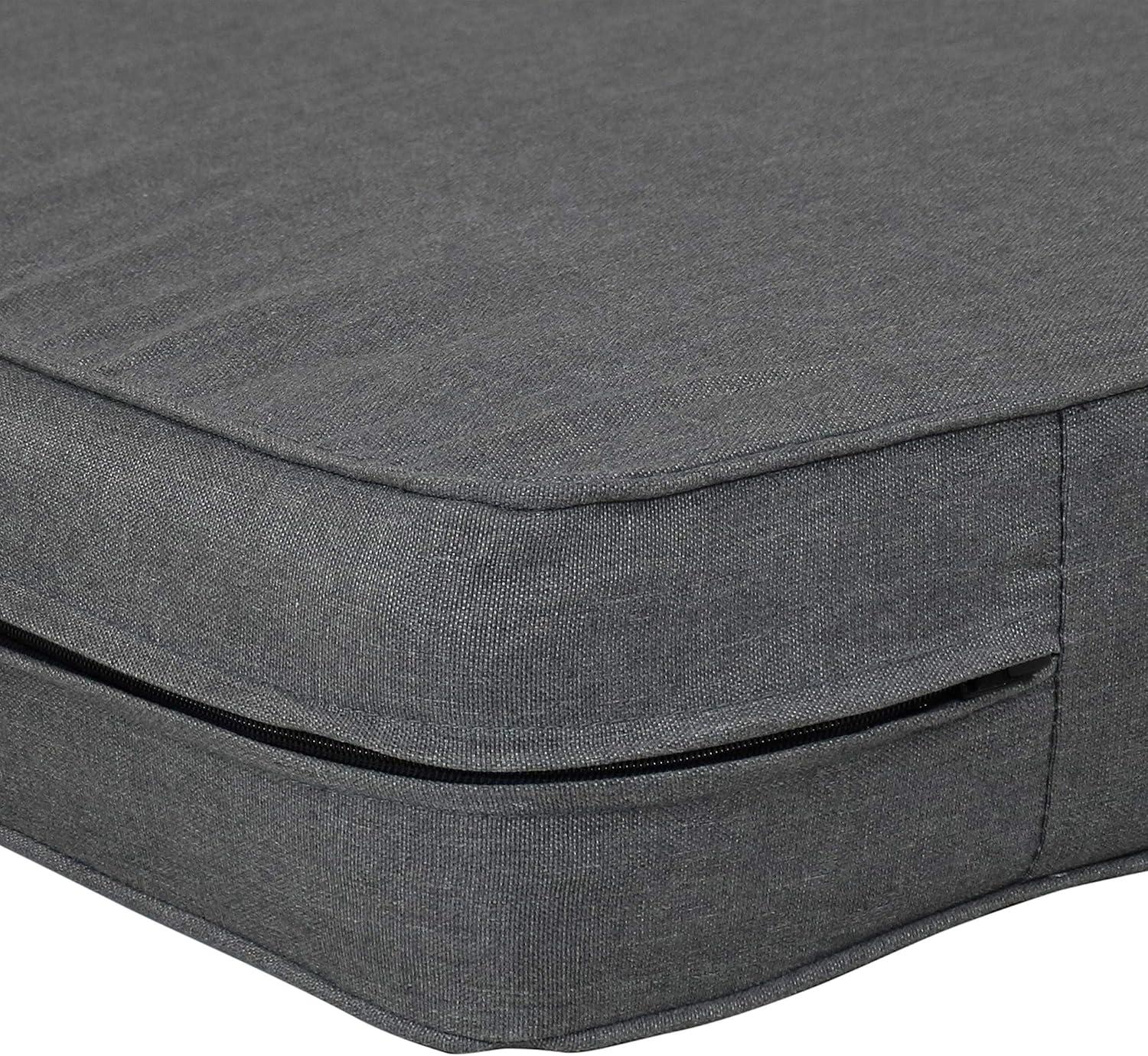 image:imageSunnydaze 2Piece IndoorOutdoor Back and Seat Cushion Set for Deep Seating Patio Chair GrayGray