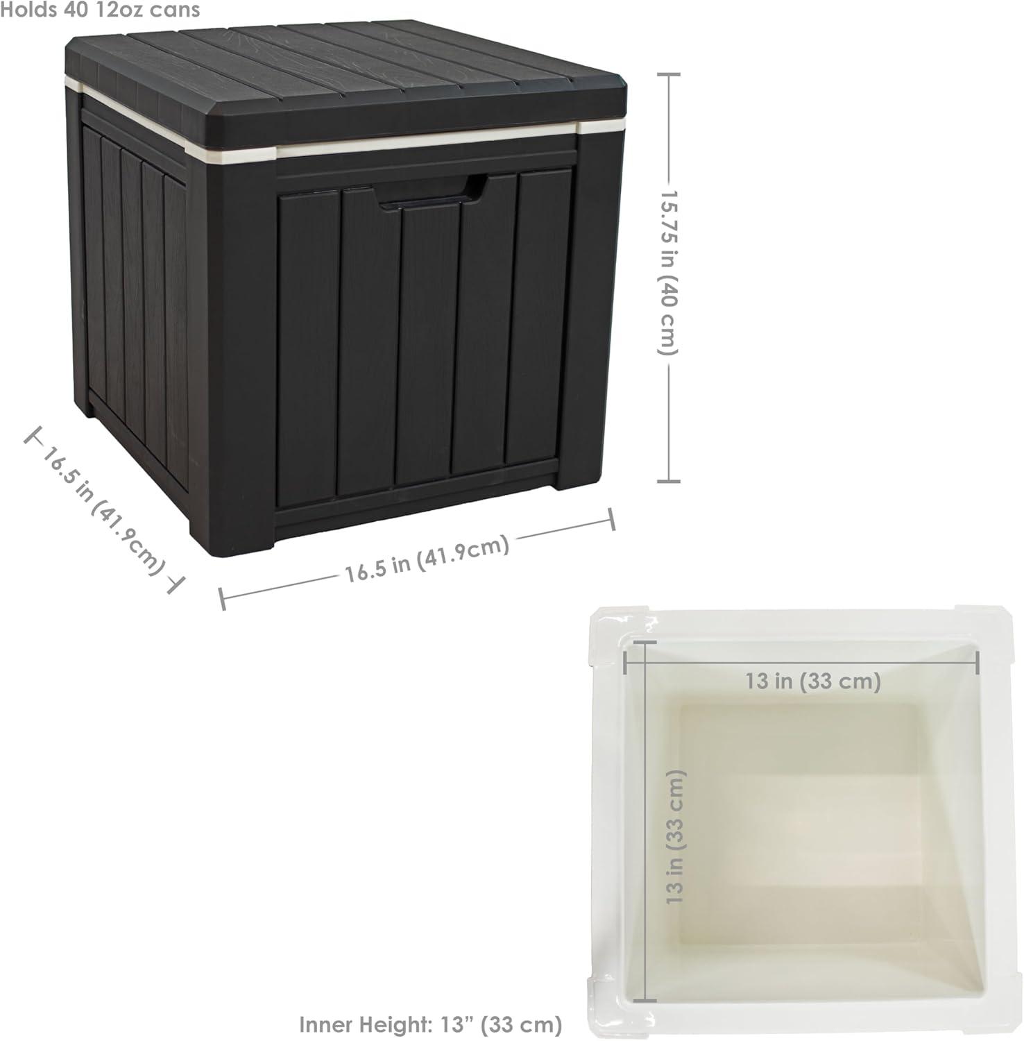 image:imageSunnydaze 9Gallon Outdoor Beverage Cooler Insulated Ice Chest Holds 40 12Ounce Cans Black