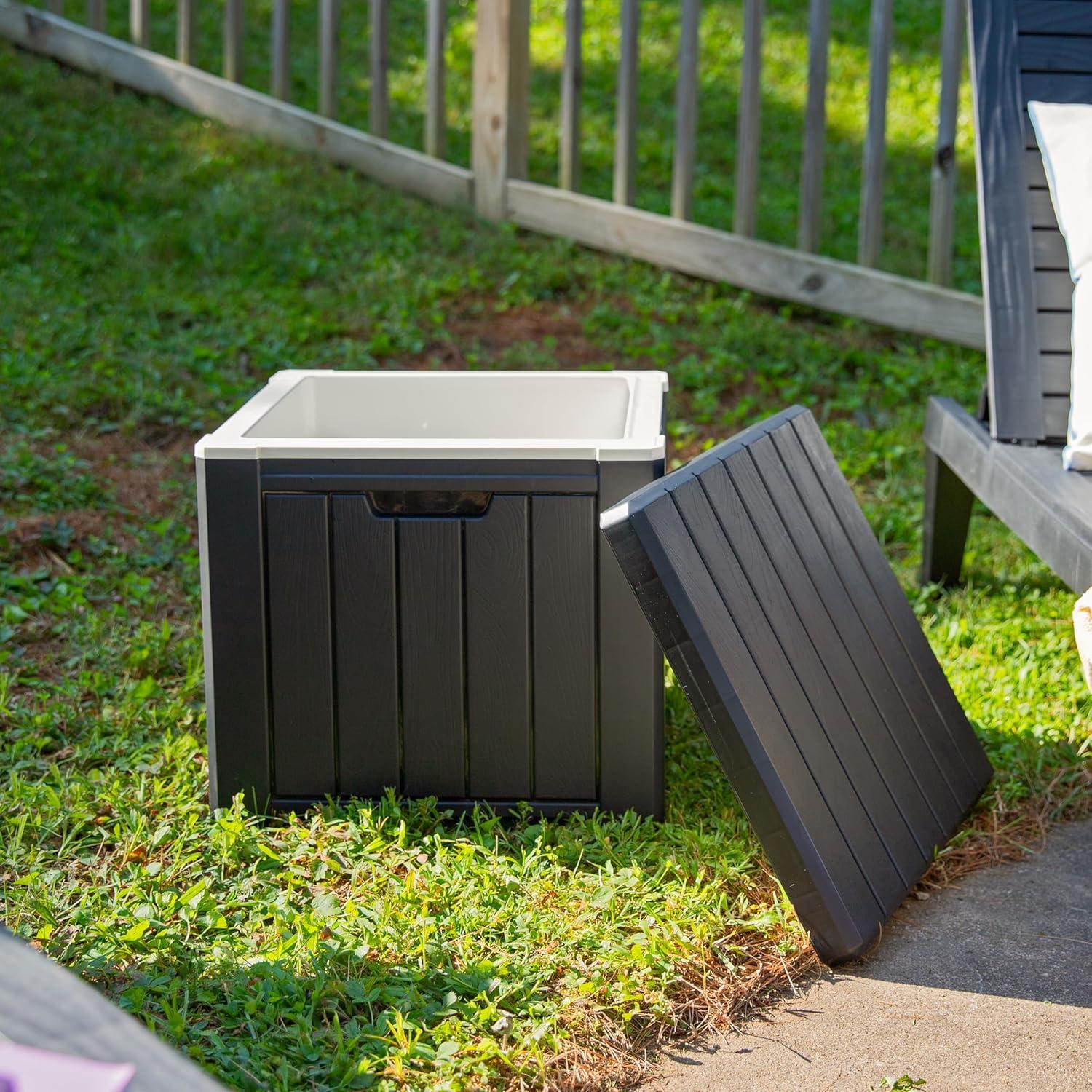 image:imageSunnydaze 9Gallon Outdoor Beverage Cooler Insulated Ice Chest Holds 40 12Ounce Cans Black
