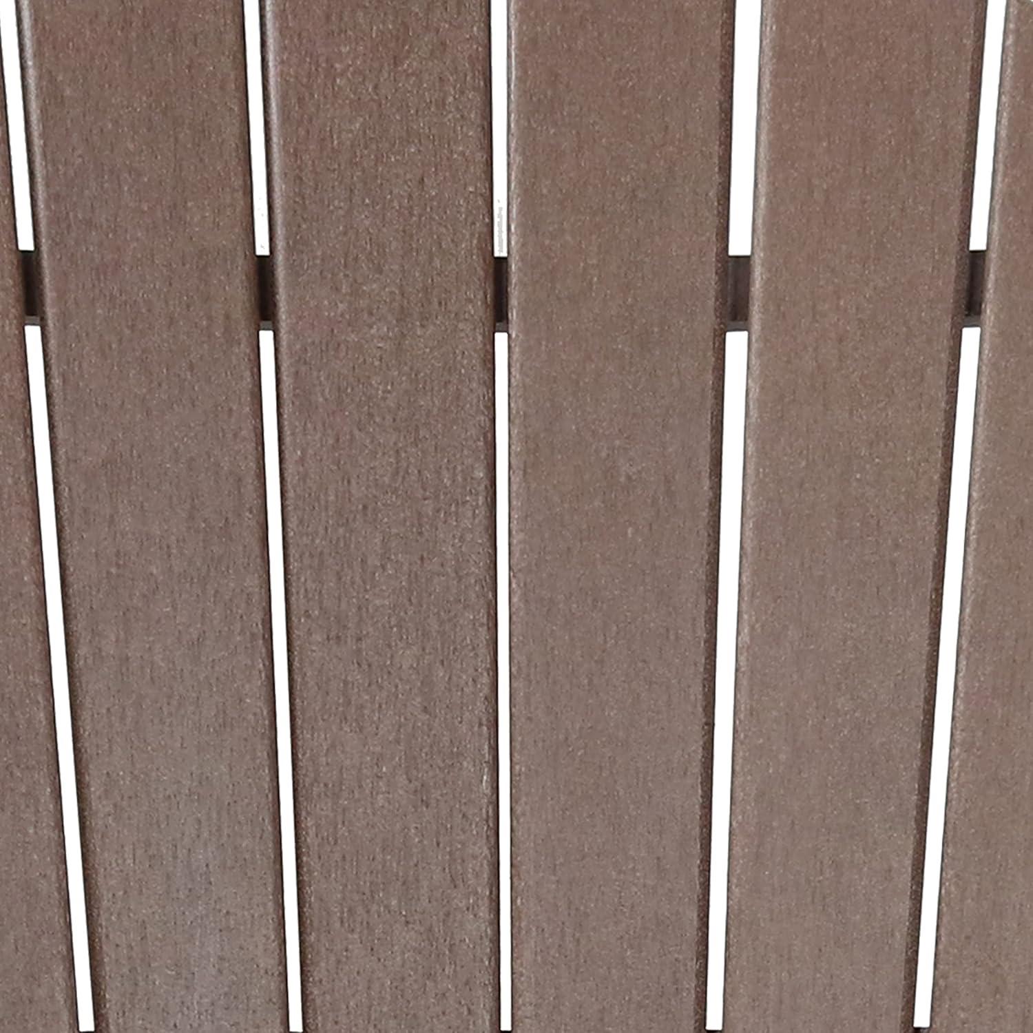 image:imageSunnydaze AllWeather Upright Adirondack Chair for Patio or Yard 300Pound Capacity 3825Inch BrownBrown
