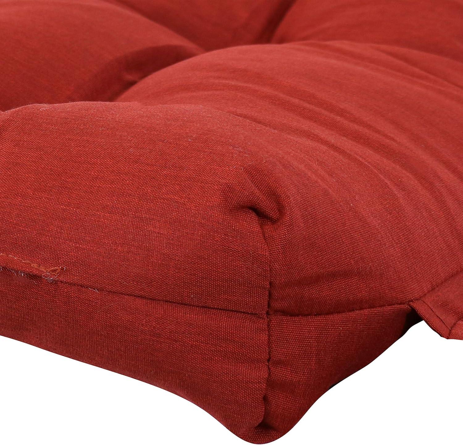 image:imageSunnydaze Tufted High Back Chair Cushion 23 Inches Wide x 47 Inches Long 300 D Olefin Fabric with Polyester Fill BlueRed