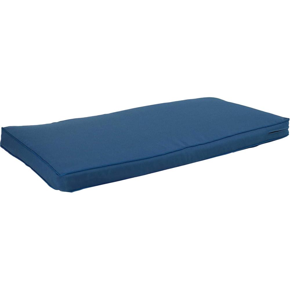 image:imageSunnydaze 41Inch x 18Inch WeatherResistant IndoorOutdoor Bench Cushion BlueBlue