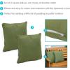 Sunnydaze 16-Inch Square Indoor/Outdoor Olefin Throw Pillows – Set of 2 – Dark Green(Dark Green)