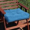 Sunnydaze 20-Inch Square Tufted Olefin Outdoor Patio Cushions – Set of 2 – for Indoor or Outdoor Use – Blue(Blue)