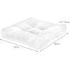 Sunnydaze 20-Inch Square Tufted Olefin Outdoor Patio Cushions – Set of 2 – for Indoor or Outdoor Use – Blue(Blue)