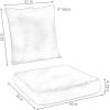 Sunnydaze 2-Piece Indoor/Outdoor Back and Seat Cushion Set for Deep Seating Patio Chair – Gray(Blue)