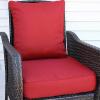 Sunnydaze 2-Piece Indoor/Outdoor Back and Seat Cushion Set for Deep Seating Patio Chair – Gray(Red)