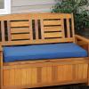 Sunnydaze 41-Inch x 18-Inch Weather-Resistant Indoor/Outdoor Bench Cushion – Blue(Blue)