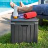 Sunnydaze 9-Gallon Outdoor Beverage Cooler – Insulated Ice Chest Holds 40 12-Ounce Cans – Black