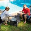 Sunnydaze 9-Gallon Outdoor Beverage Cooler – Insulated Ice Chest Holds 40 12-Ounce Cans – Black